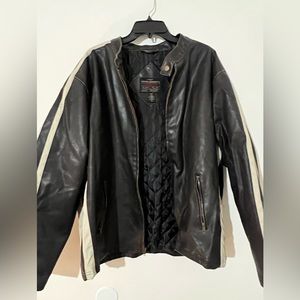 Steve and Barry’s outerwear department leather jacket